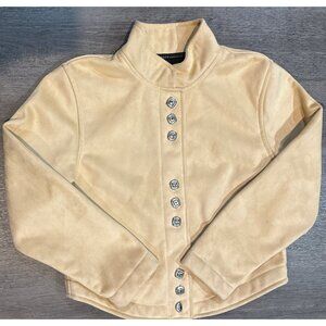 VTG County  Clothing Co Cheyenne Collection Faux Suede Western Coat Womens L Tan